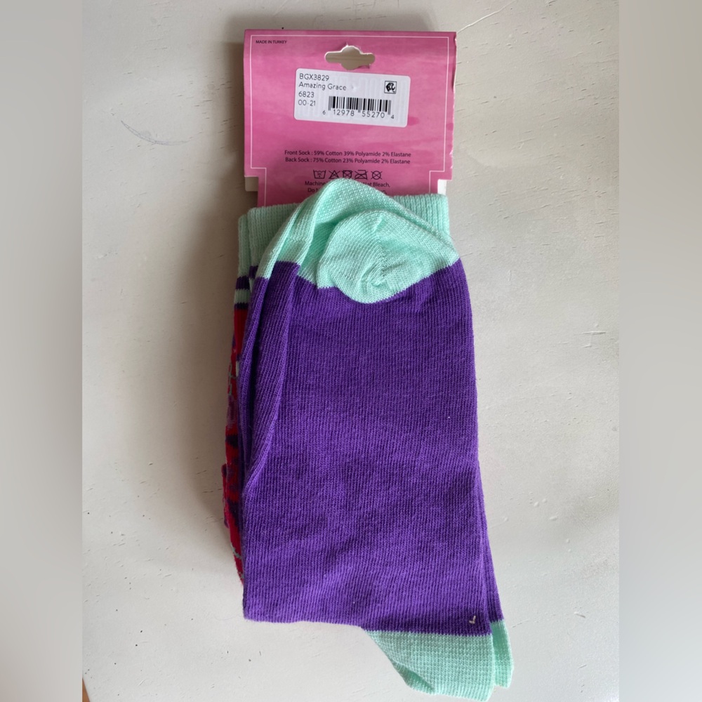 NEW Blessed Girl🩷 Crew Sock Bundle “Love Never Fails” & “Amazing Grace” 2 packs - Picture 5 of 5